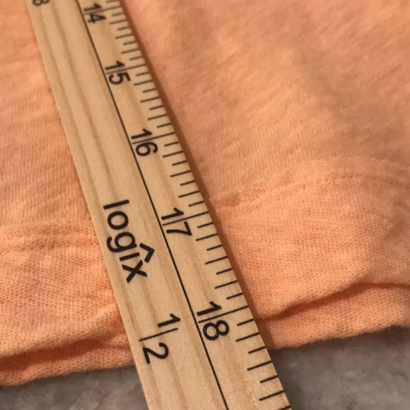 Free People T Shirt Top Womens XS Peach Belle of Georgia Baggy 3/4 Sleeve Coast - Picture 6 of 8